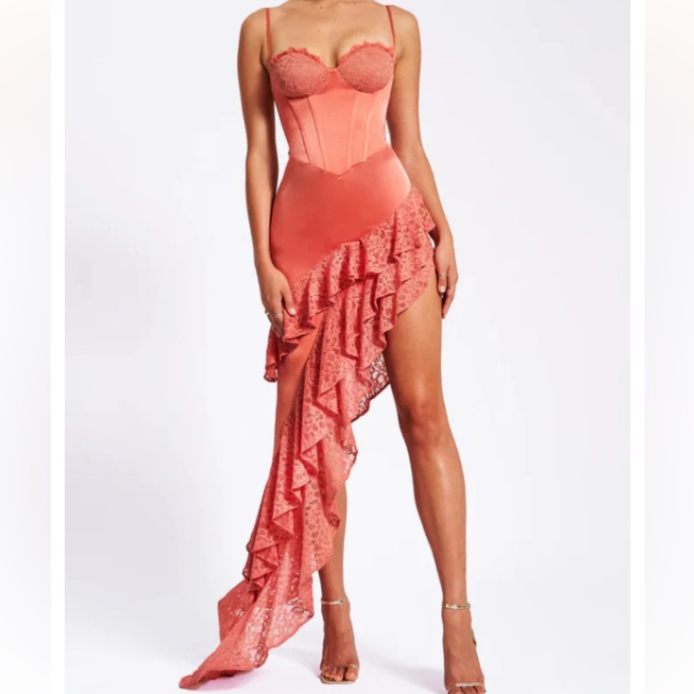 Miss Circle Zaria Lace Satin Corset Dress